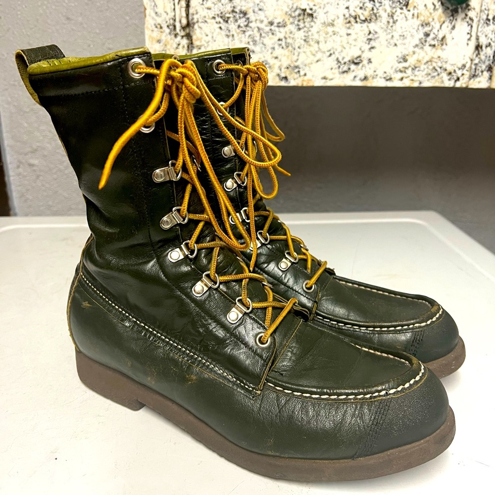 VTG Mason Chippewa Falls Men's  Women Work/hunting Leather Boots Size 6 C